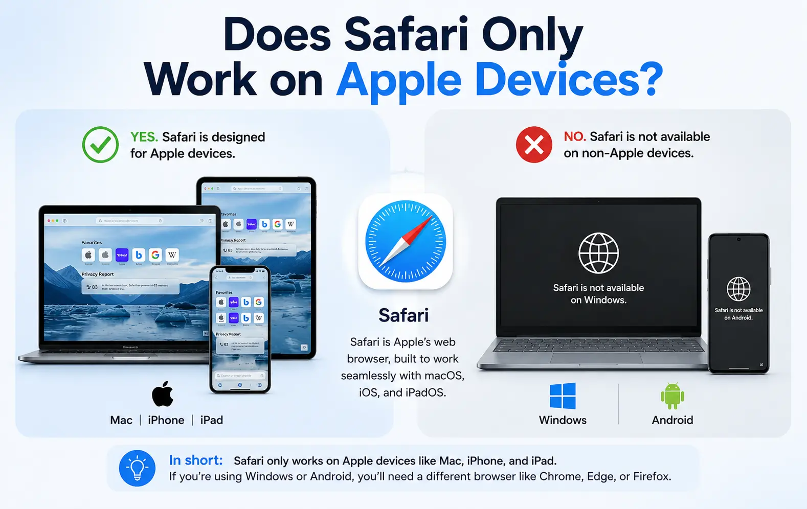 Safari Only Work on Apple Devices