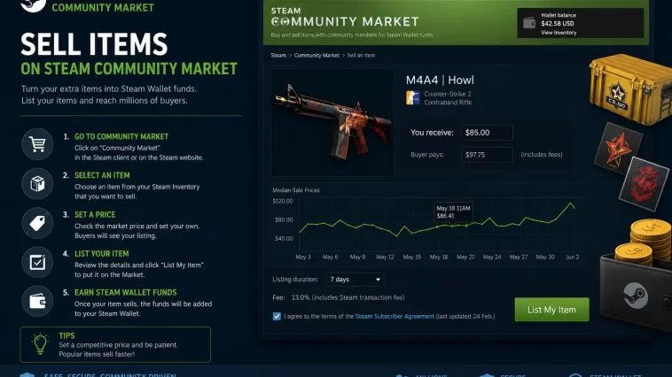 Sell Items on Steam Community Market