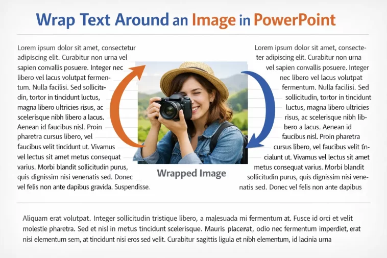 How to Wrap Text Around an Image in PowerPoint (And Why It Won't Just Work) 1 Text Around an Image in PowerPoint