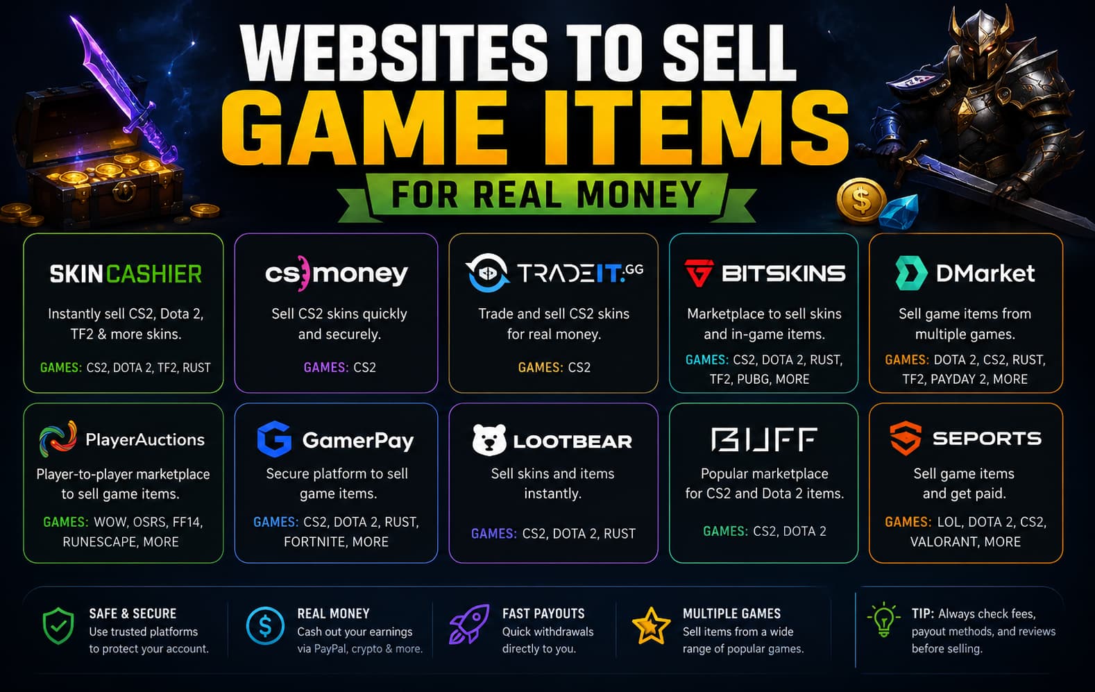 Websites to Sell Game Items for Real Money