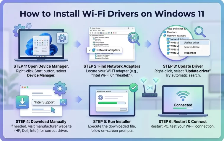 How to Install Wi-Fi Drivers on Windows 11 1 Wi-Fi Drivers on Windows 11