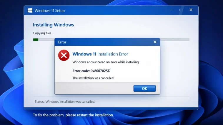 Windows 11 Installation Error