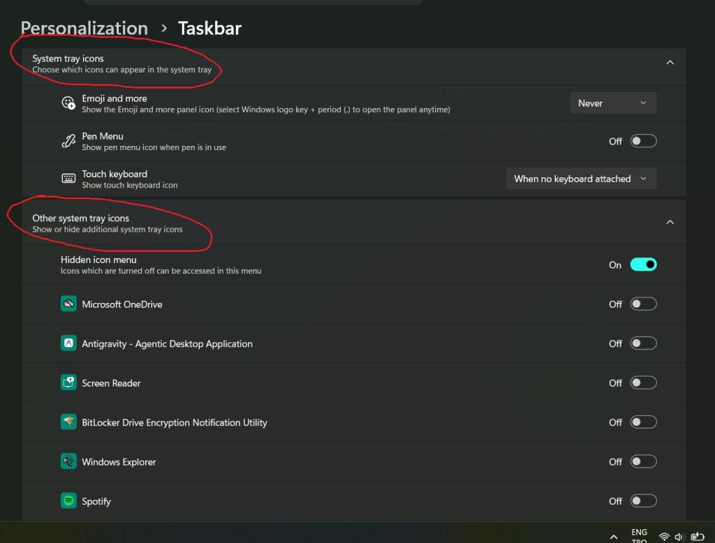 How to Organize System Tray Icons in Windows 11 (Step-by-Step) 2 organize system tray icons Windows 11