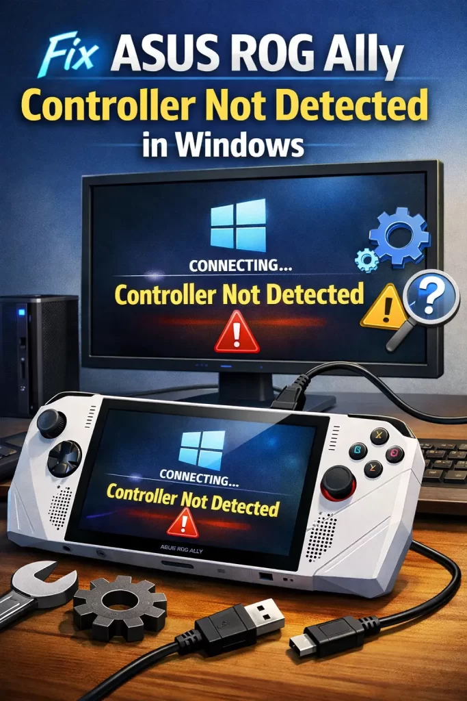 How to Fix ASUS ROG Ally Controller Not Detected in Windows 1 ASUS ROG Ally Controller
