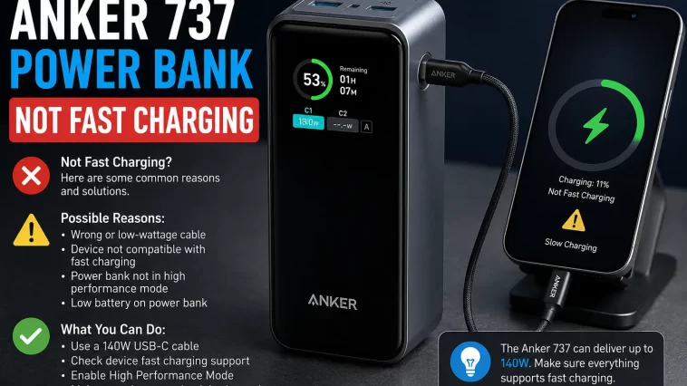 Anker 737 Power Bank Not Fast Charging