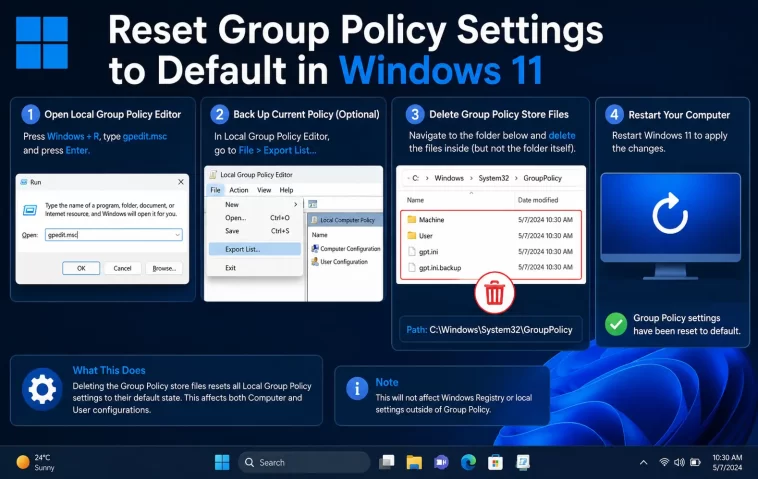 How to Reset Group Policy Settings to Default in Windows 11 1 Reset Group Policy Settings to Default in Windows 11