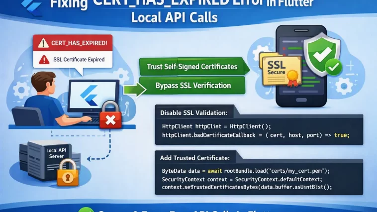 Fix CERT_HAS_EXPIRED Error in Flutter Local API Calls