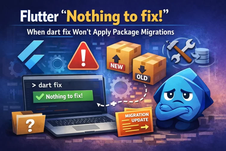 How to Fix Flutter "Nothing to fix!" When dart fix Won't Apply Package Migrations 1 Fix Flutter