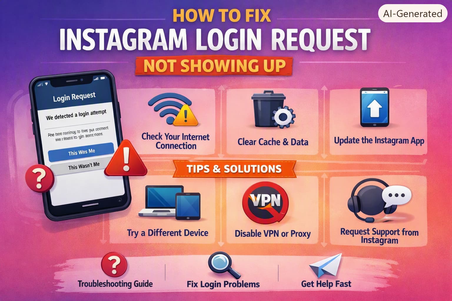 Fix Instagram Login Request Not Showing Up