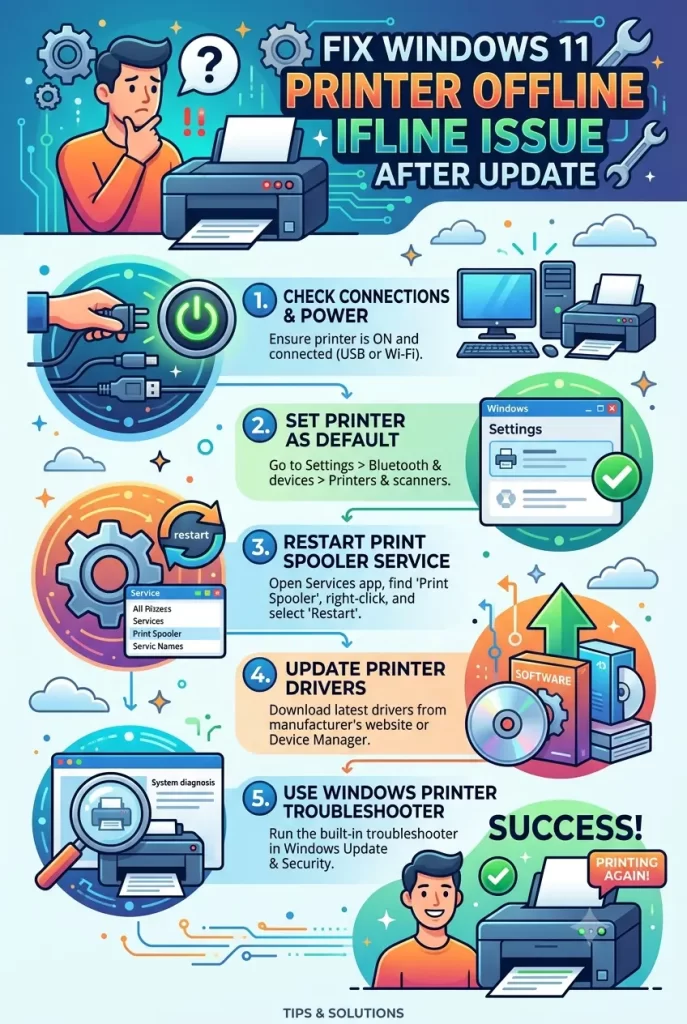 How to Fix Windows 11 Printer Offline Issue After Update 1 Fix Windows 11 Printer Offline Issue After Update
