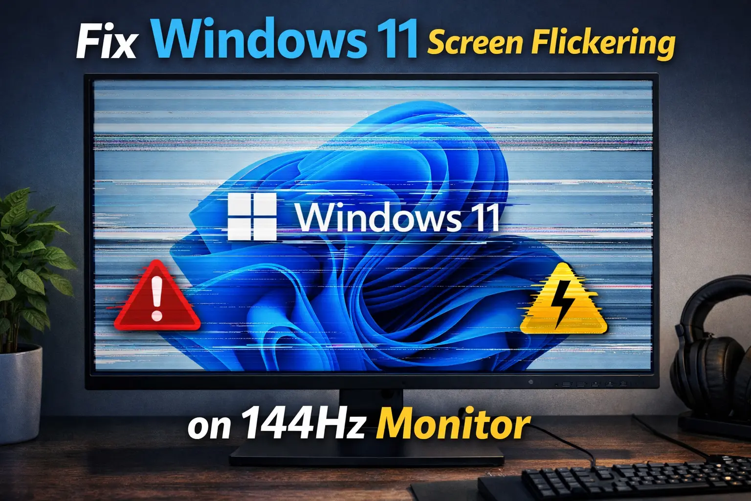 Fix Windows 11 Screen Flickering on 144Hz Monitor