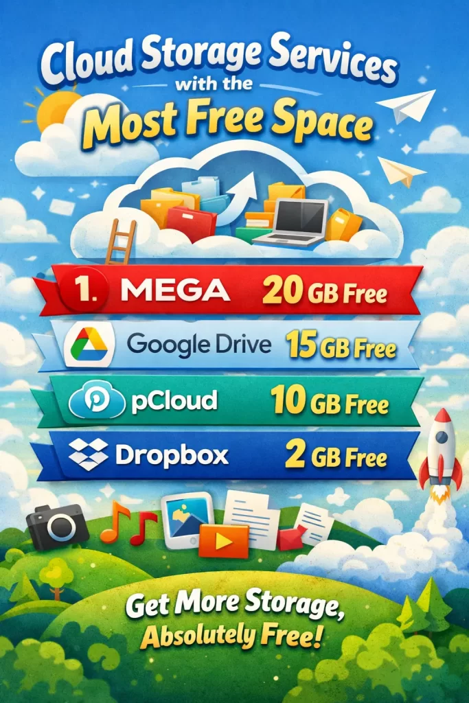 Top 10 Free Cloud Storage Services with the Most Free Space 1 Free Cloud Storage Services