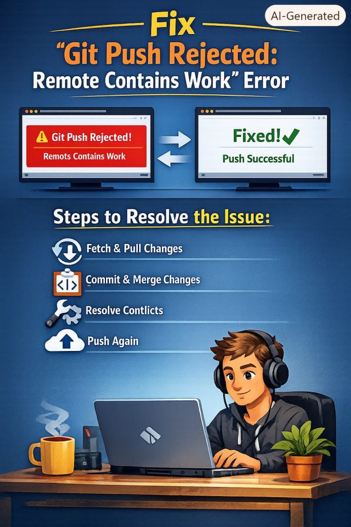 Fix "Git Push Rejected: Remote Contains Work" Error 1 Git Push Rejected