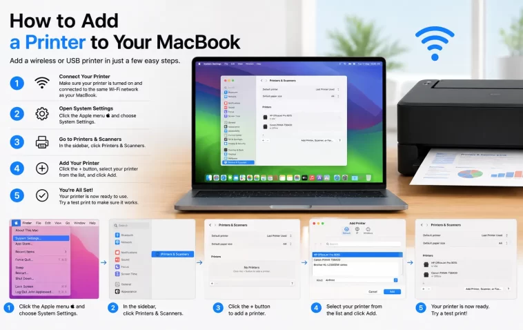 How to Add a Printer to Your MacBook (And Fix It When It Won't Show Up) 1 How to Add a Printer to Your MacBook