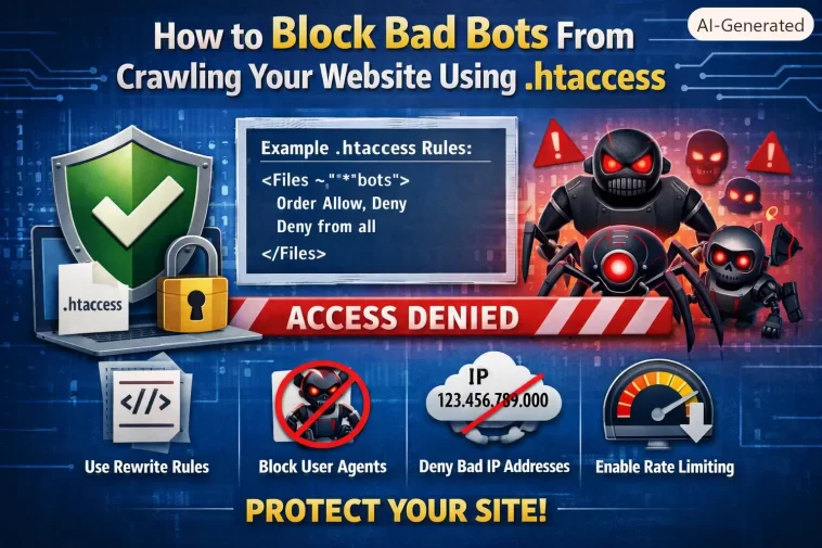 How to Block Bad Bots From Crawling Your Website Using .htaccess 1 How to Block Bad Bots From Crawling