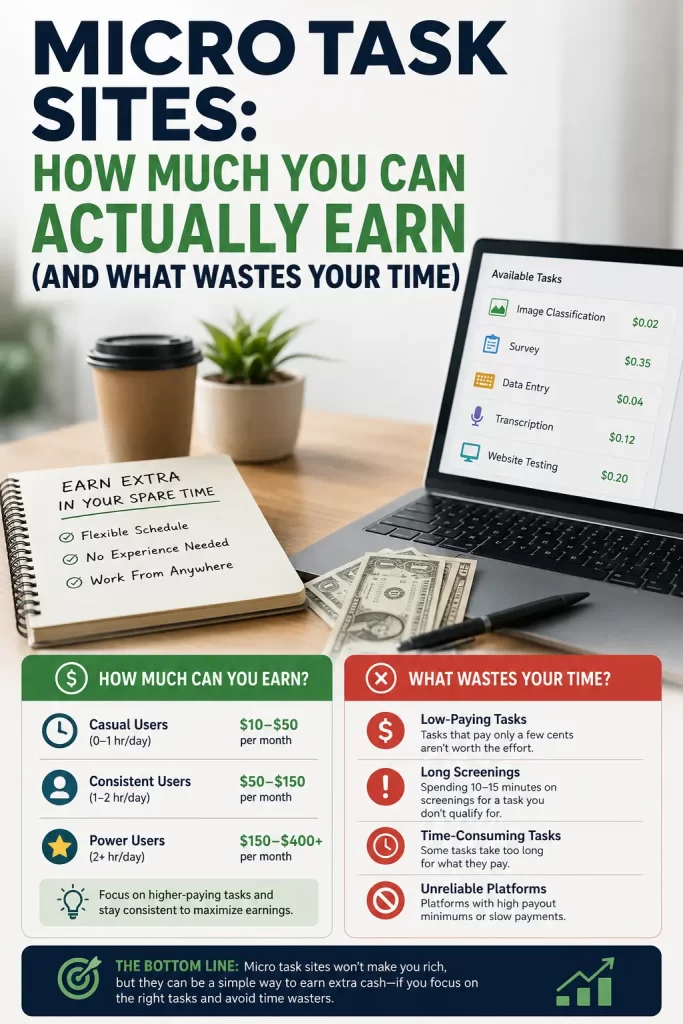 Micro Task Sites: How Much You Can Actually Earn (And What Wastes Your Time) 1 Micro Task Sites