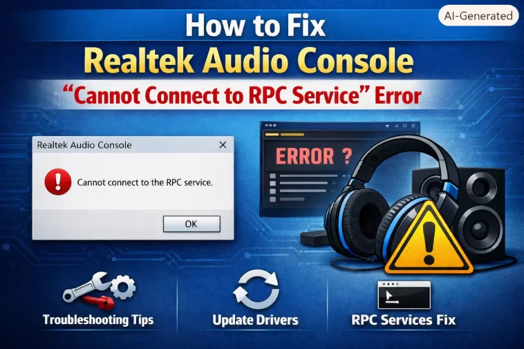 How to Fix Realtek Audio Console "Cannot Connect to RPC Service" Error 1 Realtek Audio Console