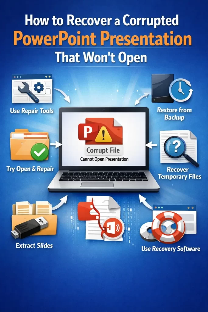 How to Recover a Corrupted PowerPoint Presentation That Won't Open 1 Recover a Corrupted PowerPoint Presentation