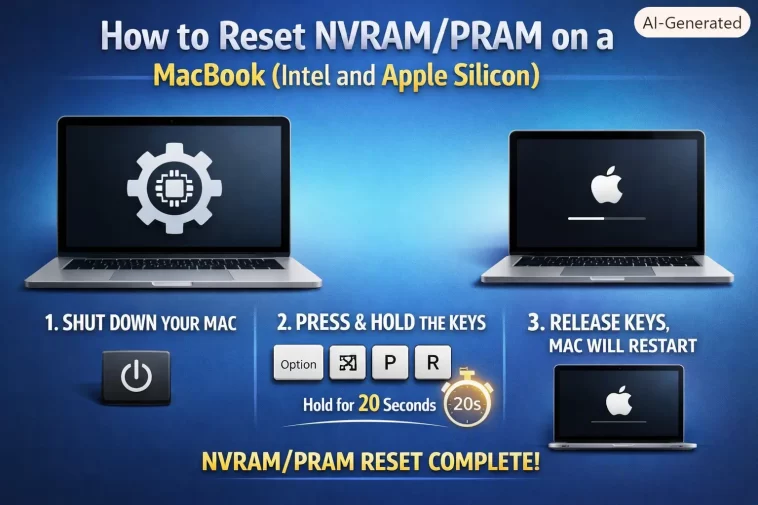 How to Reset NVRAM/PRAM on a MacBook (Intel and Apple Silicon) 1 Reset NVRAM