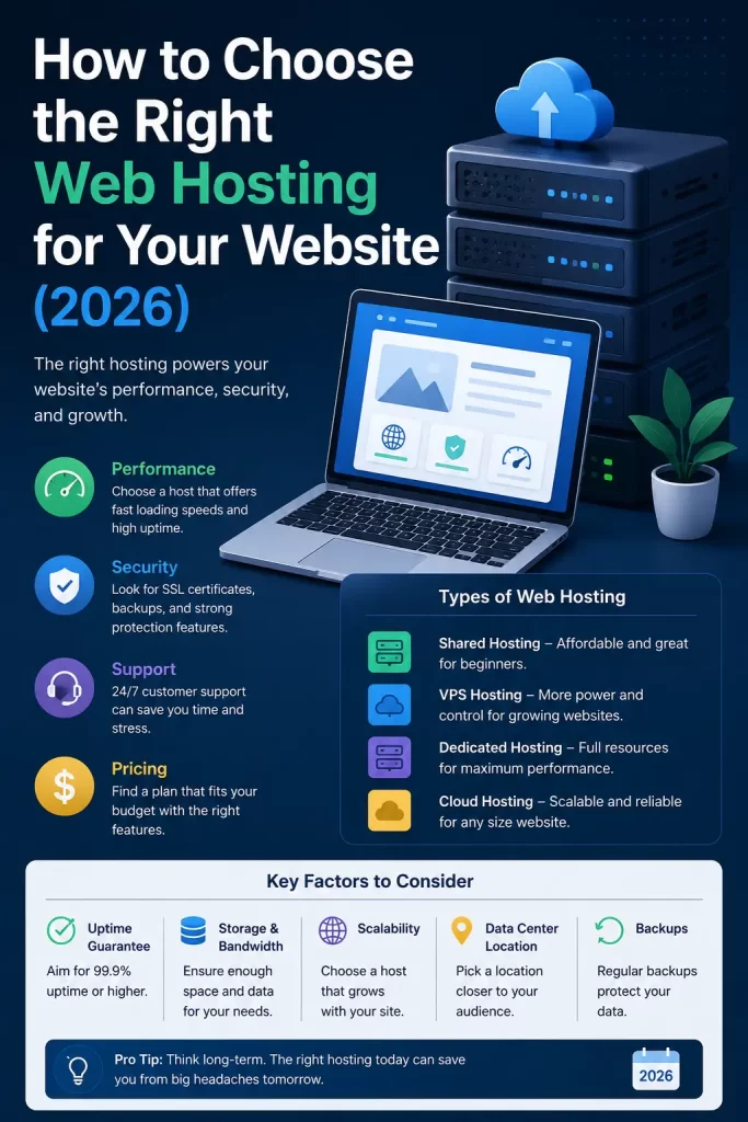 How to Choose the Right Web Hosting for Your Website (2026) 1 Right Web Hosting