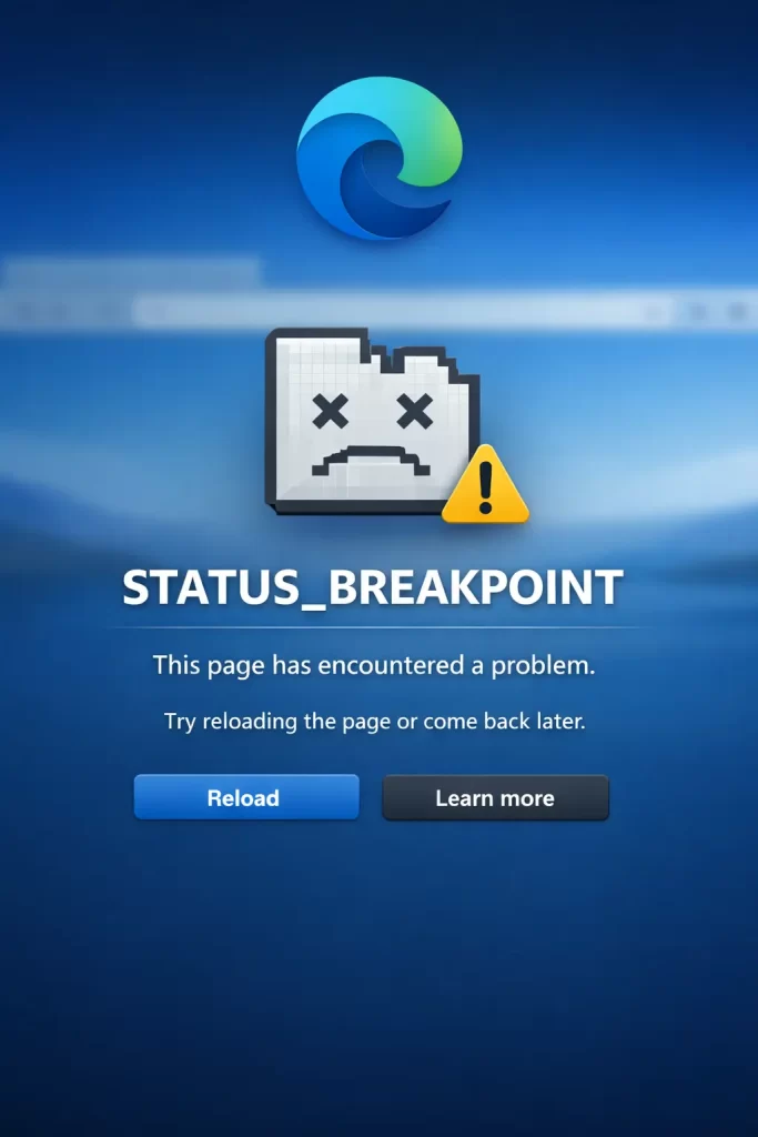 How to Fix Microsoft Edge "STATUS_BREAKPOINT" Error 1 STATUS_BREAKPOINT