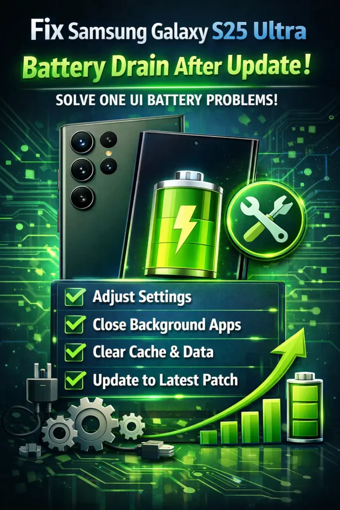 How to Fix Samsung Galaxy S25 Ultra Battery Drain After the Latest One UI Update 1 Samsung Galaxy S25 Ultra Battery Drain