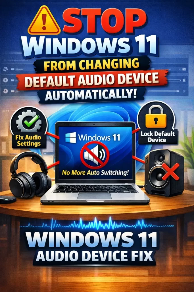 How to Stop Windows 11 From Changing Default Audio Device Automatically 1 Stop Windows 11 From Changing Default Audio Device Automatically