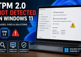 TPM 2.0 Not Detected in Windows 11