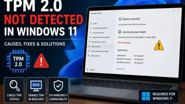 TPM 2.0 Not Detected in Windows 11