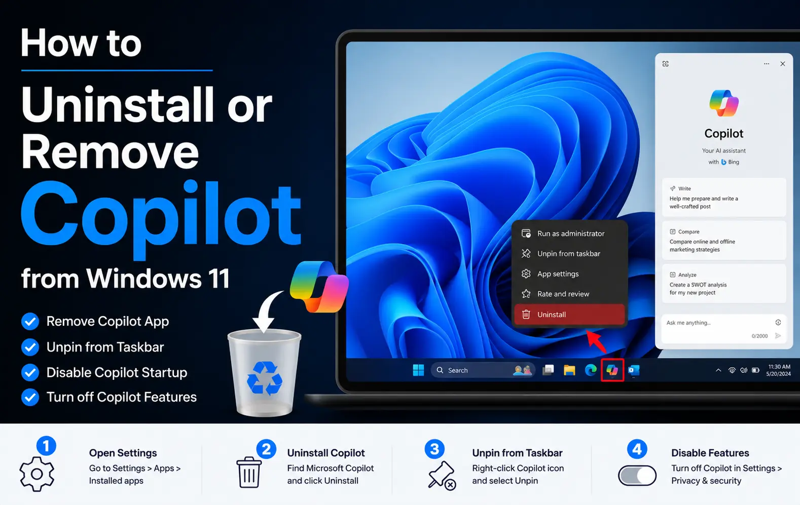 Uninstall or Remove Copilot