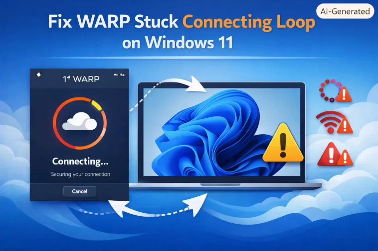 Fix WARP Stuck Connecting Loop on Windows 11 1 WARP Stuck Connecting Loop
