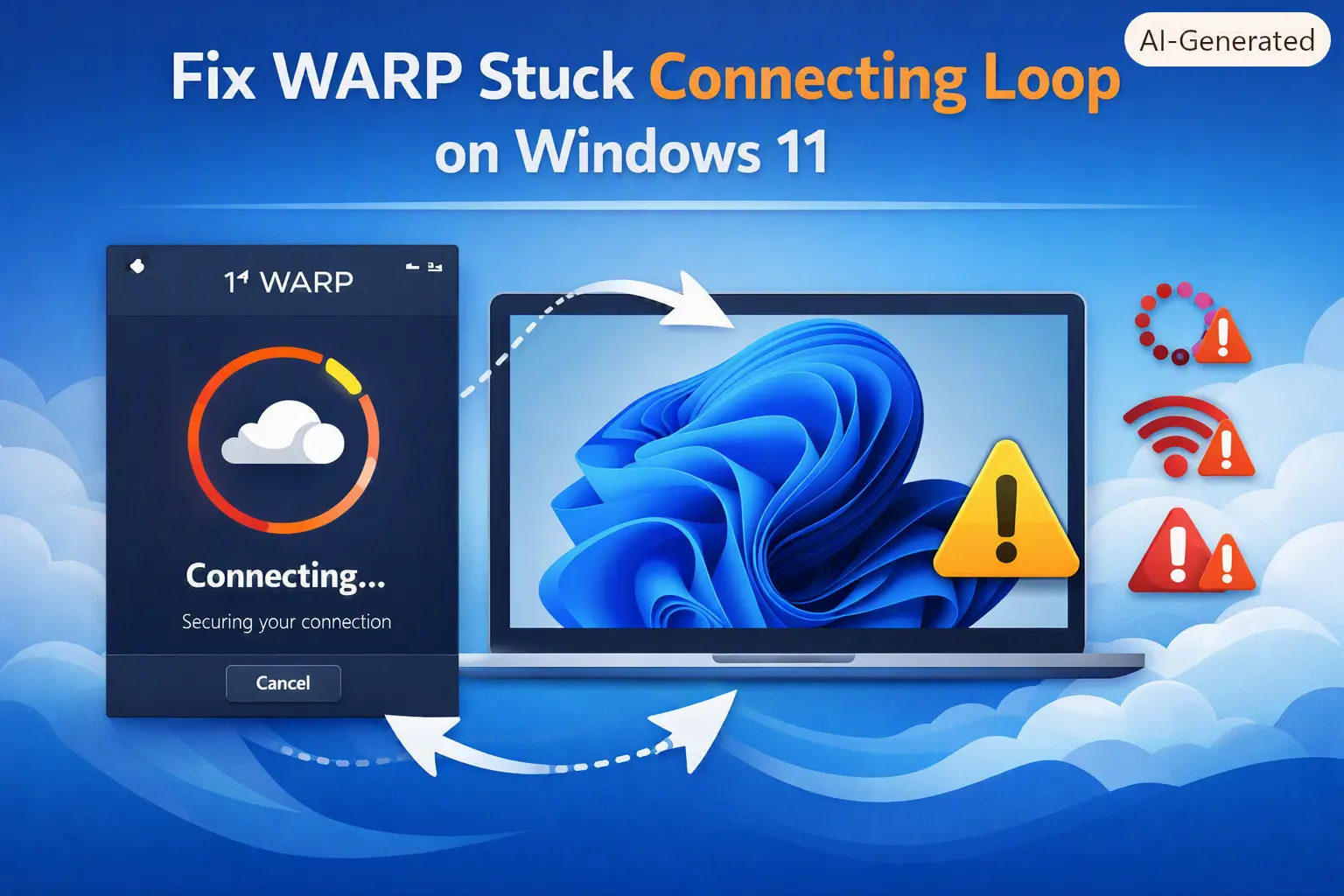 WARP Stuck Connecting Loop