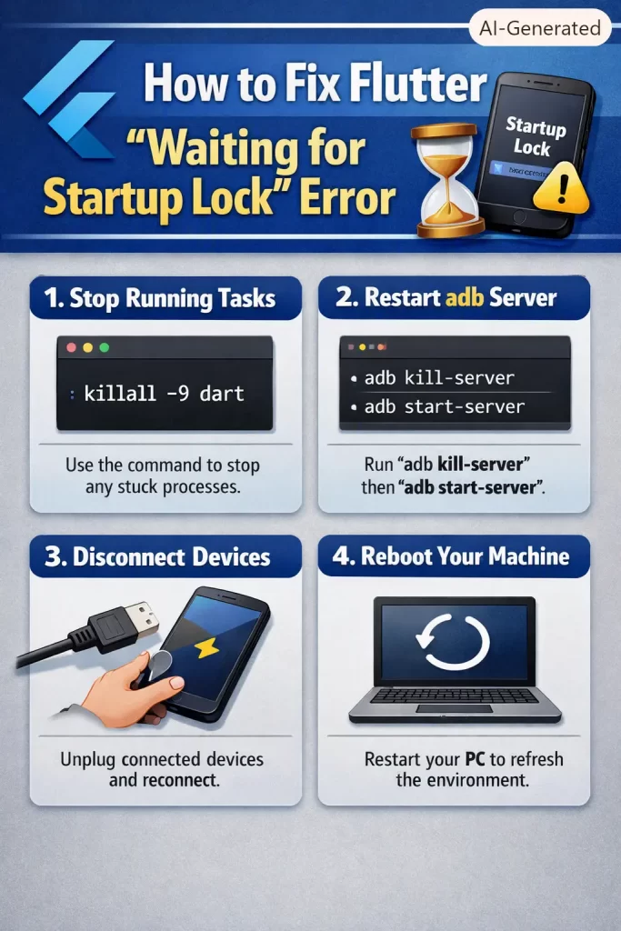 How to Fix Flutter "Waiting for Startup Lock" Error 1 Waiting for Startup Lock