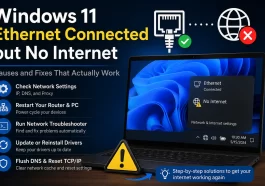 Windows 11 Ethernet Connected