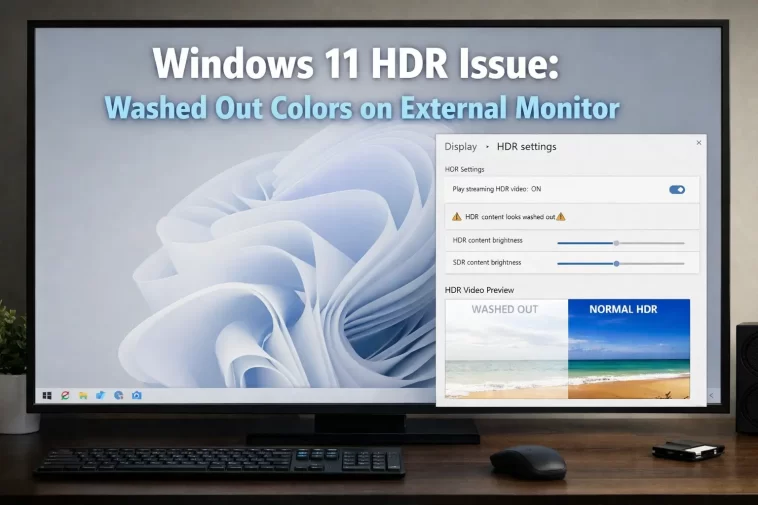 How to Fix Windows 11 HDR Washed Out Colors on an External Monitor 1 Windows 11 HDR Washed Out Colors on an External Monitor