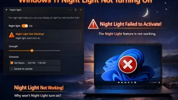 Windows 11 Night Light Not Turning On