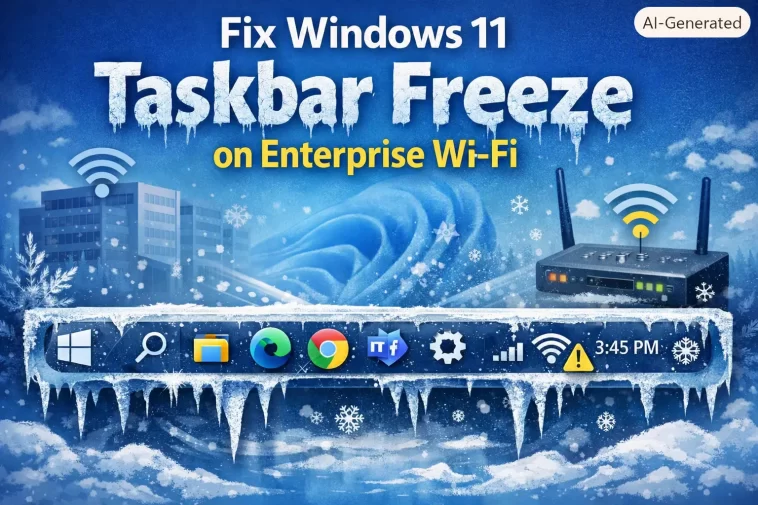 Fix Windows 11 Taskbar Freeze on Enterprise Wi-Fi 1 Windows 11 Taskbar Freeze