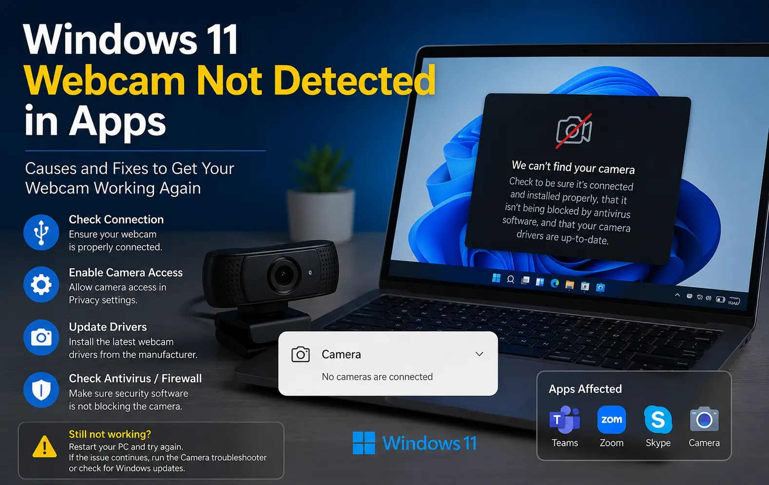 Windows 11 Webcam Not Detected in Apps