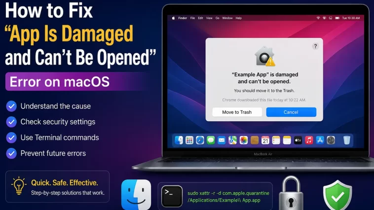 App Is Damaged and Can't Be Opened
