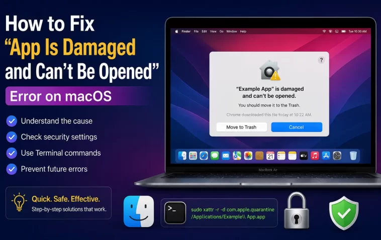 App Is Damaged and Can't Be Opened