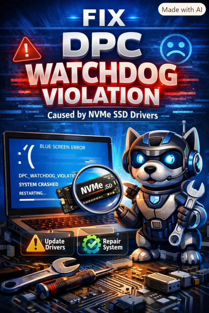 Fix DPC Watchdog Violation Caused by NVMe SSD Drivers 1 DPC Watchdog Violation