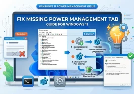 Fix Missing Power Management Tab in Windows 11