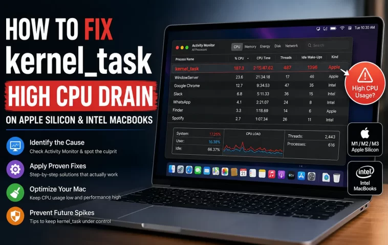How to Fix kernel_task High CPU Drain on Apple Silicon & Intel MacBooks 1 Fix kernel_task High CPU