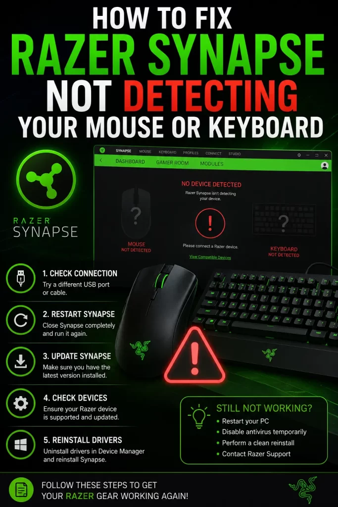 How to Fix Razer Synapse Not Detecting Your Mouse or Keyboard 1 Razer Synapse