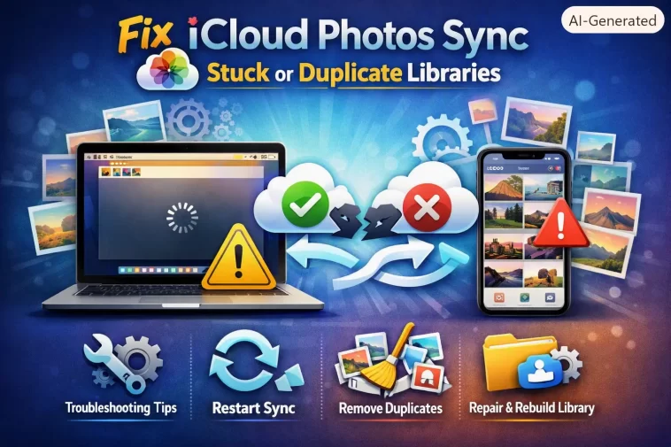 Fix iCloud Photos Sync Stuck or Duplicate Libraries 1 iCloud Photos Sync